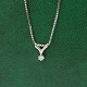 Necklace in 14k white gold with diamond