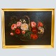 I. L. Jensens skole; Oliemaleri med blomster i kurv, år 1863