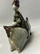 Figur, keramik, Pige på hest "Honeymoon"Søholm, Bornholm