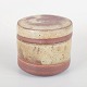 L'Art presents: European studio ceramicist, lidded stoneware bowl.