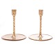 A pair of large Russian brass church candlesticks circa 1750. H: 26cm. Base diameter: 24cm