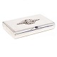Russian silver cigarette case by Ivan Ekimovich Morozov, St. Petersburg, in its original fitted caseDecorated with the Russian Imperial double-headed eagle. HallmarkedDimensions: 10,3×6,8cm. W: 200gr