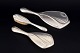 Art Nouveau, set of three silver-plated hairdressing pieces.