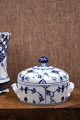 Butter lid jar with handle in Blue Fluted, Plain from Royal Copenhagen. RC#1/398...