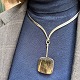 Vivianna Torun Bülow-Hübe for Georg Jensen; Halsring i sterling sølv med rutil kvarts, nr. 169