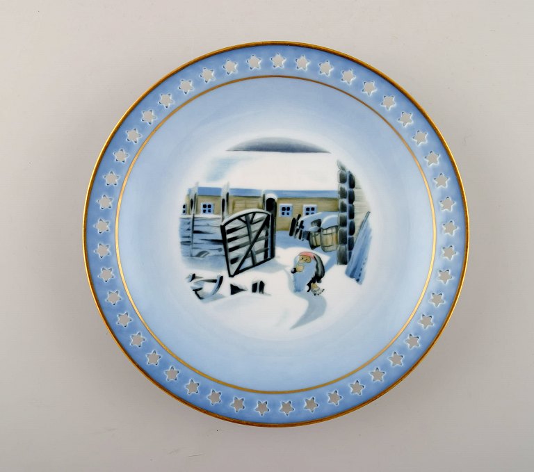 B&G (Bing & Grøndahl), Juleservice, Harald Wiberg. Tallerken.