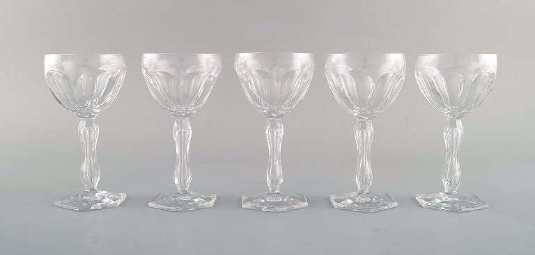 Val St. Lambert, Belgien. FemLalaing glas i mundblæst krystalglas. 1950/60