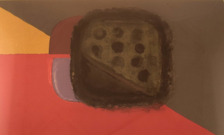 Jean Piaubert (1900-2002), Frankrig. Farvelitografi. Konkret komposition. 1960