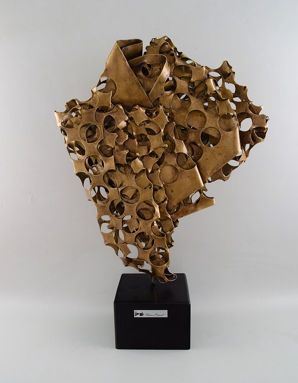 Pierre Bouvet, France. Colossal modernist brass sculpture. Late 20th century.