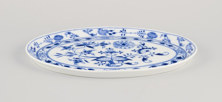 Meissen, Germany.Blue Onion tray in porcelain.
