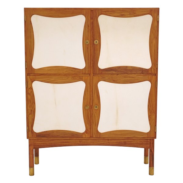 Jens Ingvard Jensen cabinet, Danish walnut. Signed circa 1948. H: 156cm. W: 120cm. D: 42cm