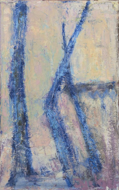 Christian Dyekjær, olie på lærred.Abstrakt komposition.