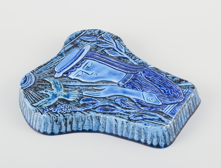 Gunnar Nylund for R&#246;rstrand, Sweden.Large wall relief in glazed ceramic.