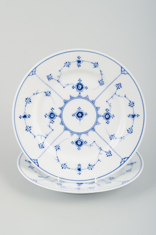 Royal Copenhagen Blue Fluted Plain.Two small luncheon plates.