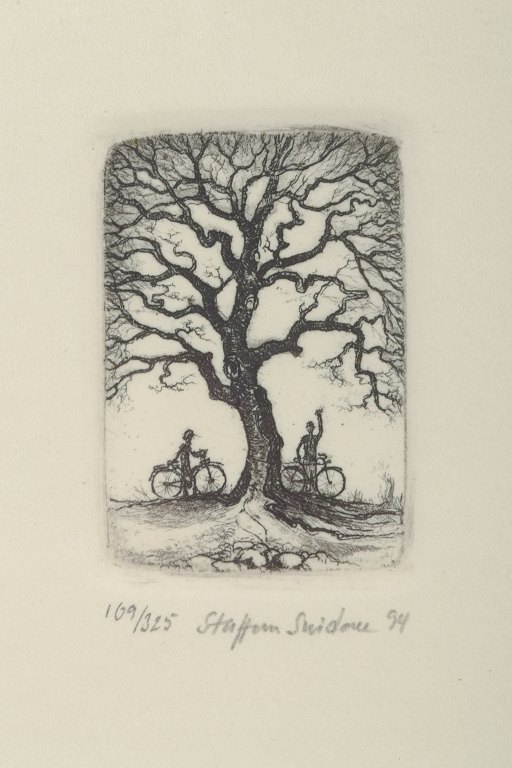 Staffan Snidare (født 1939 i Stockholm)  svensk grafiker. Litografi, edition 109/325.