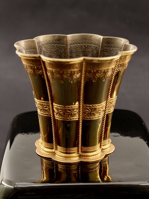 A Michelsen gold plated sterling silver Dagmar mug