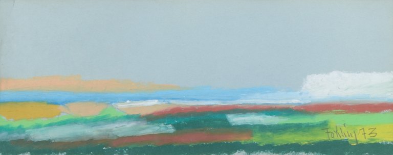 Gunnar Fohlin, Sverige.Pastel på papir, 1973.