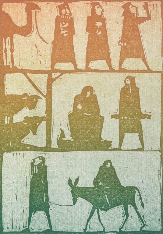 Træsnit, Åke Holm, Sverige, ca. 1950’erne.