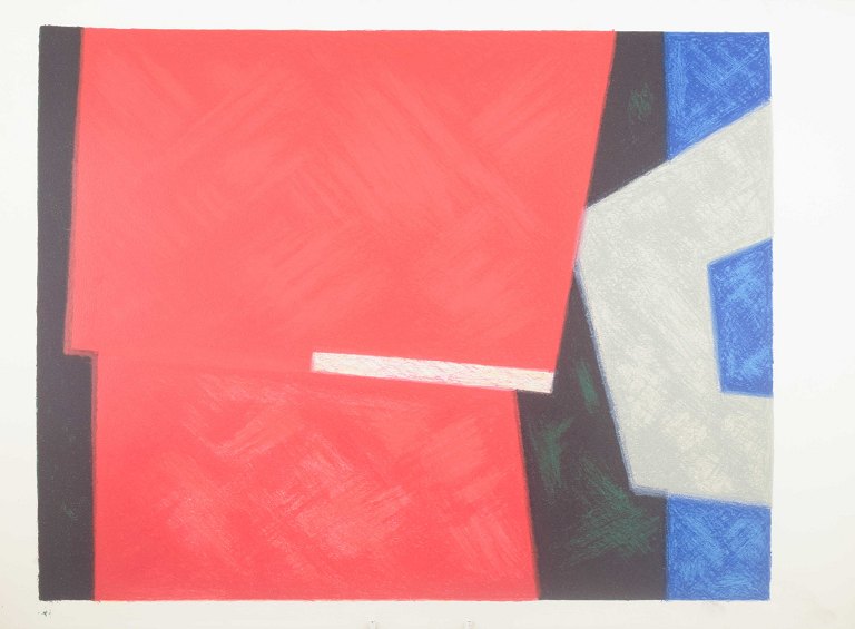 Osmund HansenAbstrakt litografi på Archer-papir.Usigneret.