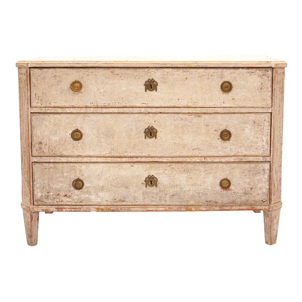 Gustavian chest of drawers. Sweden circa 1780. H: 85cm. Top: 119x56cm