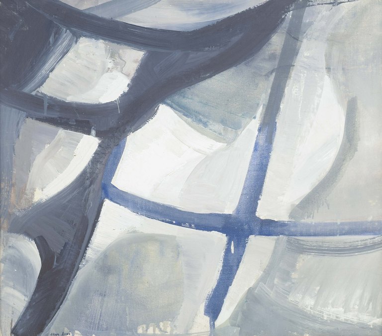 Allan Erwö“Rummets former”.Olie på lærred.