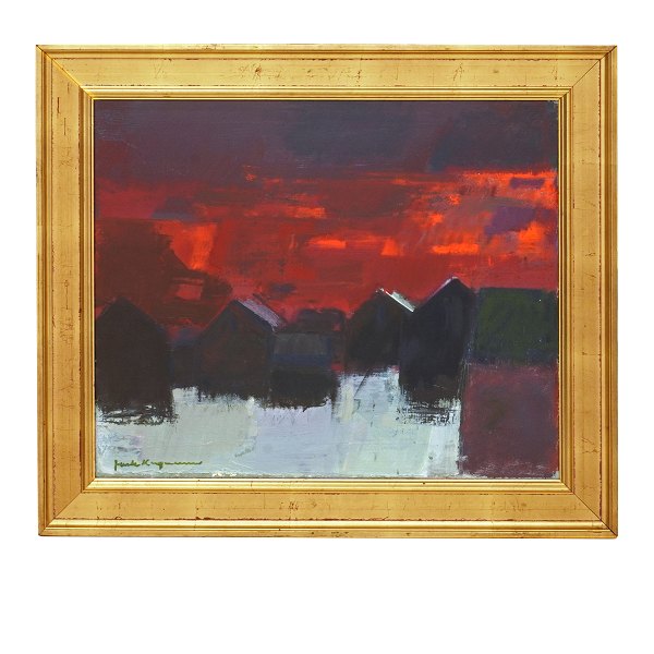 Jack Kampmann, 1914-89, oil on canvas with a motive form the Faroe Islands. Signed. Visible size: 53x64cm. With frame: 69x80cm