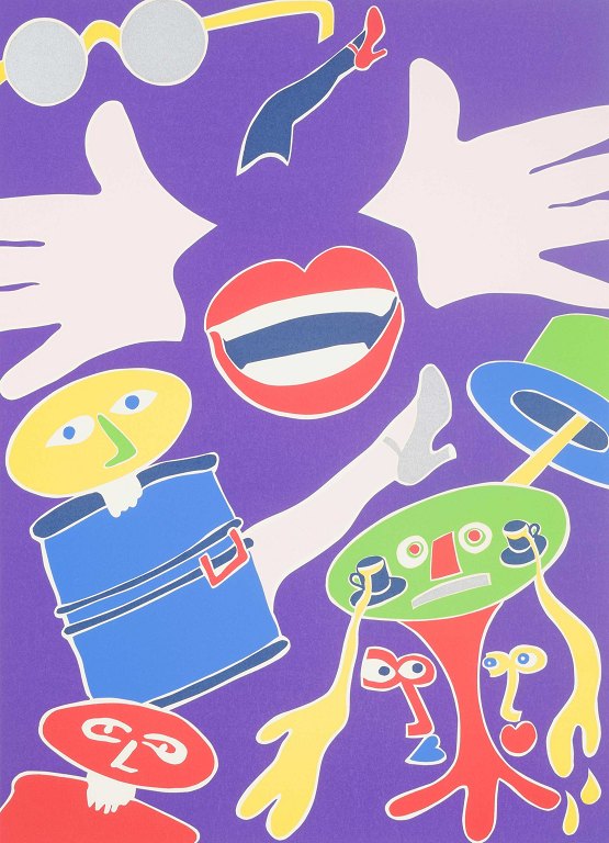 Tom Krøjer (1942–2015)Farvelitografi.