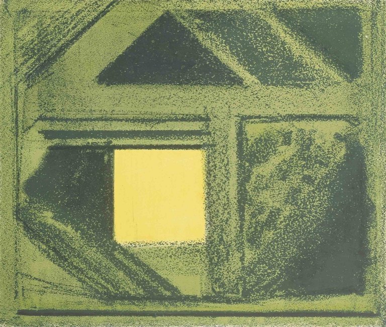 Arne L. Hansen (1921–2009)“Mod lyset”.Farvelitografi.