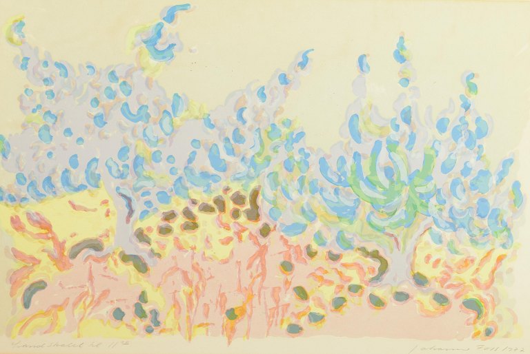 Johanne Foss (f. 1939)Farvelitografi