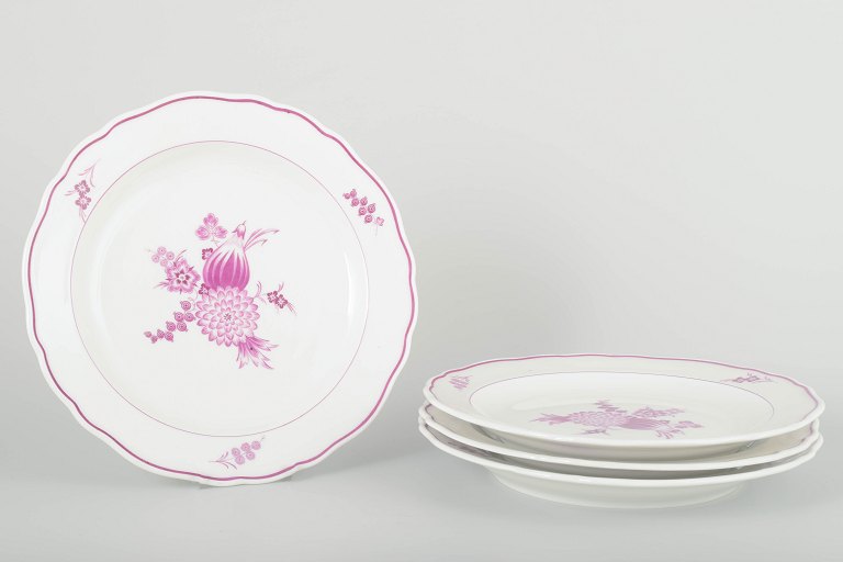 Meissen, Tyskland4 frokosttallerkener, 1930’erne.