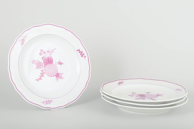 Meissen, Tyskland4 frokosttallerkener, 1930’erne.