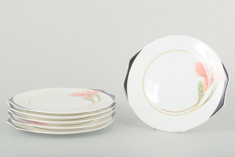 Villeroy & Boch
6 kagetallerkener “Iris”, 1980’erne.