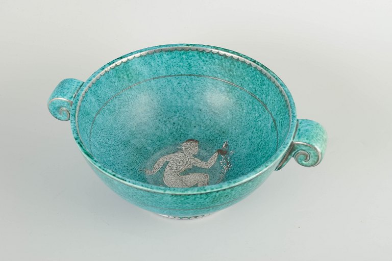 Wilhelm Kåge for GustavsbergArt Deco bowl from the Argenta series, 1940s.
