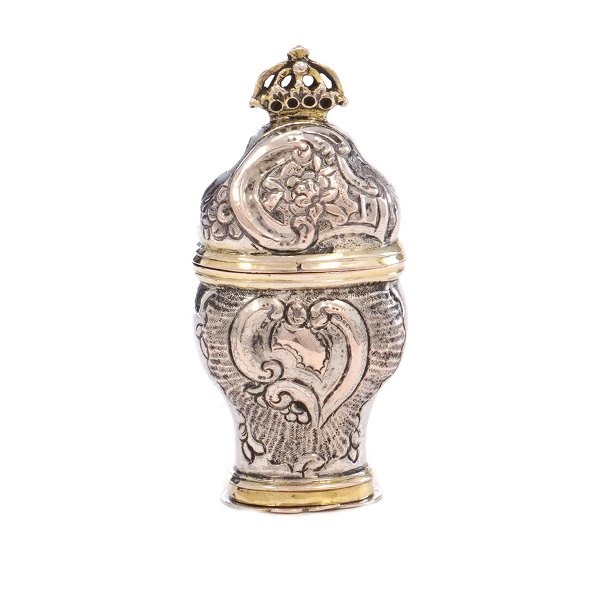 Danish silver vinaigrette byA.C. Boedewadt, Tønder, 1761-1815.H: 7,1cm