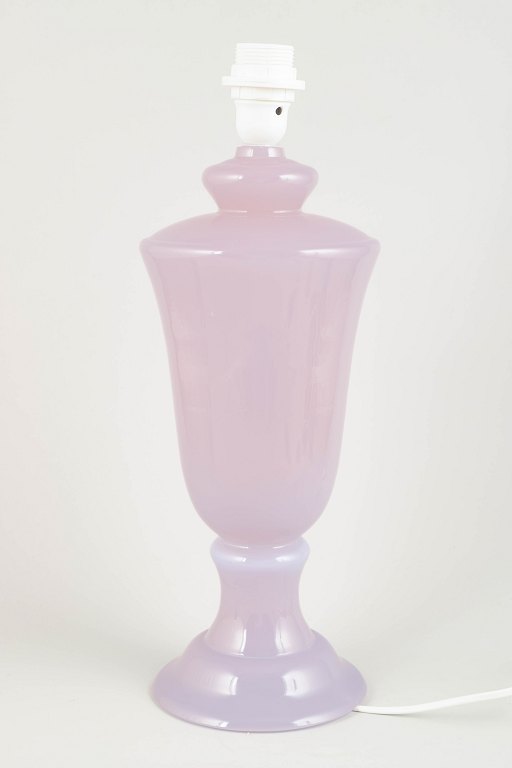 Stor bordlampe i turkisfarvet kunstglas, 1980’erne.