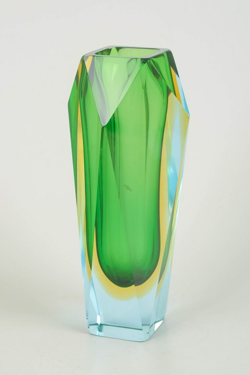 Flavio Poli for MandruzzatoFacetteret sommerso-vase, 1960/70’erne.
