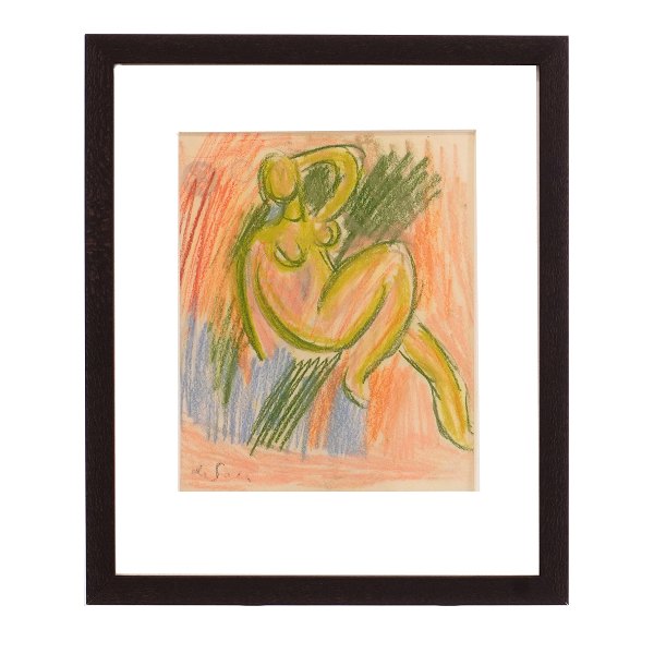 Eugène de Sala, 1899-1987, drawing. Signed. Visible size: 20x16,5cm. With frame: 32x27cm