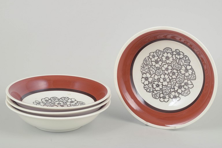 Gefle “Agneta” Sæt på 4 dybe stentøjstallerkener