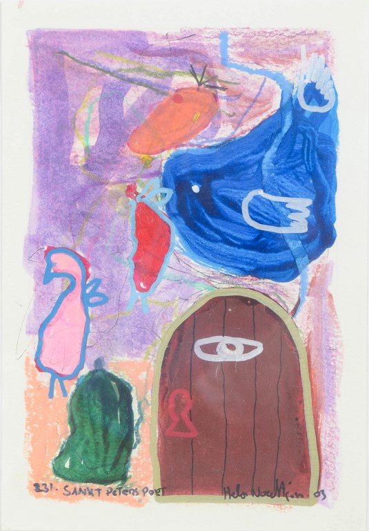 Henning Nordstrøm, mixed technique, listed Danish visual artist.