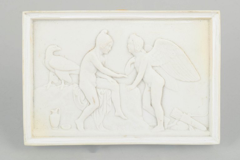 Royal Copenhagen bisquit relief efter Thorvaldsen, vægrelief.