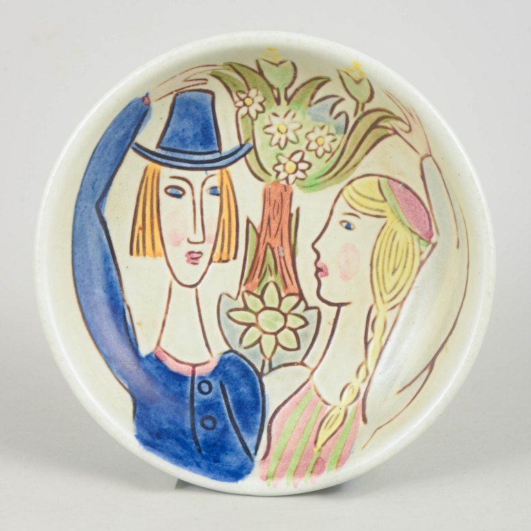 Carl-Harry Stålhane for Rörstrand, hand-painted bowl.