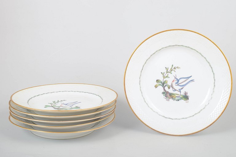 Royal Copenhagen, set of six dinner plates.