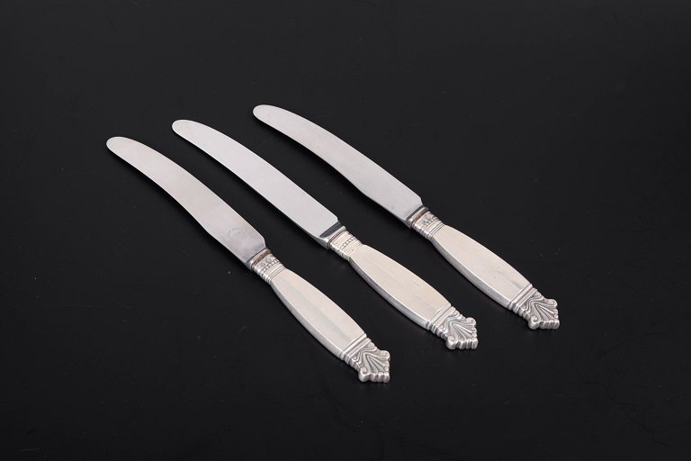 Georg Jensen Acanthus sæt af tre frugtknive.
