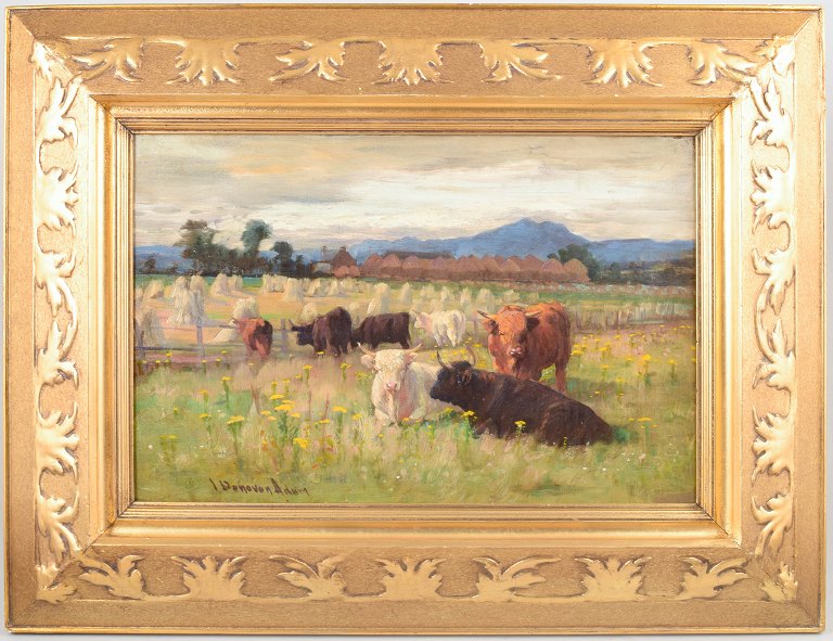 Joseph Denovan Adam, oil painting, listed Scottish artist.