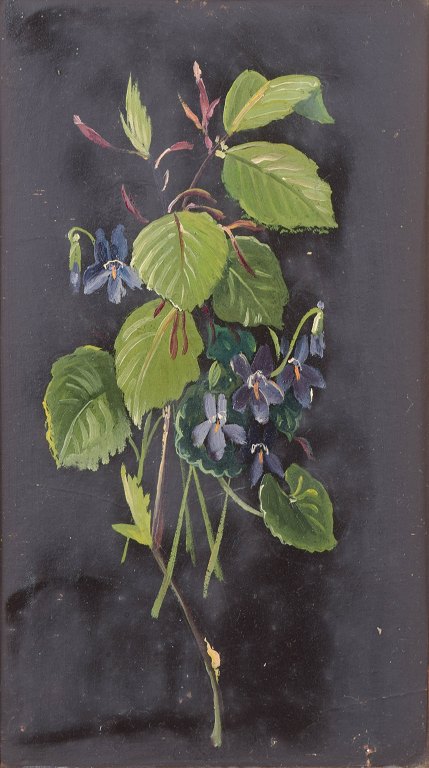 Danish floral still life, oil on board.