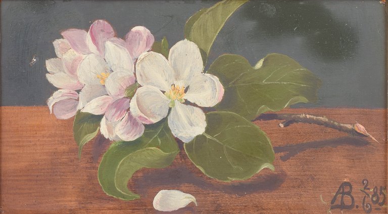 Danish floral still life, oil on board.
