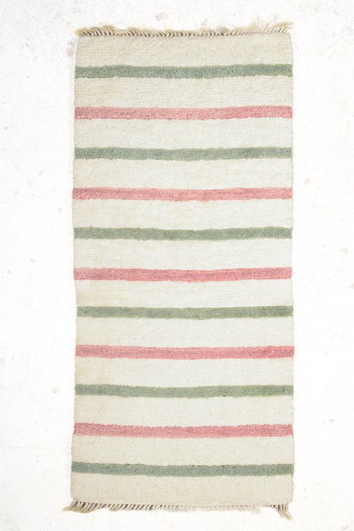 Swedish handwoven wool carpet.