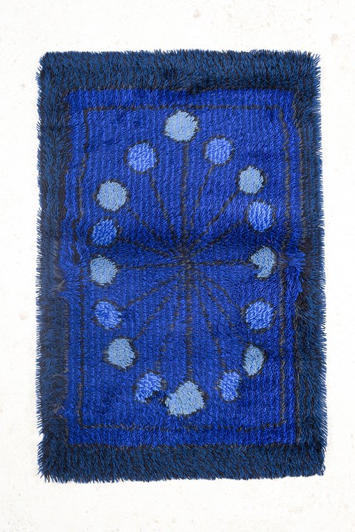 Swedish handwoven rya carpet.