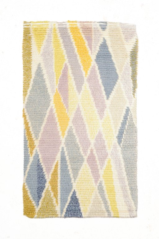 Swedish handwoven rya carpet.