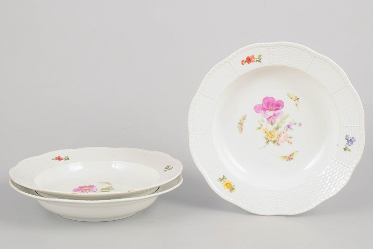 Set of three KPM Berlin deep plates.